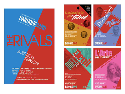 Rivals Poster Series contrast diagonals music performance rivals