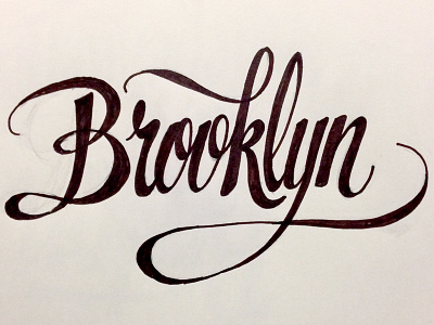 Brooklyn lettering script