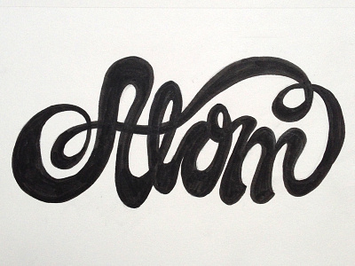 Atom Lettering Sketch brush casual lettering script