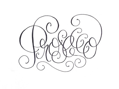 Prosecco display lettering