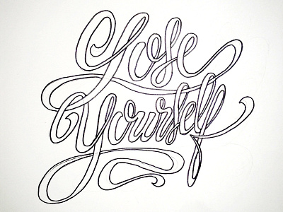 Lose Yourself brush casual lettering script