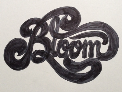 Bloom Lettering brush casual flourish lettering script