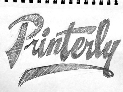 Printerly brush casual lettering script