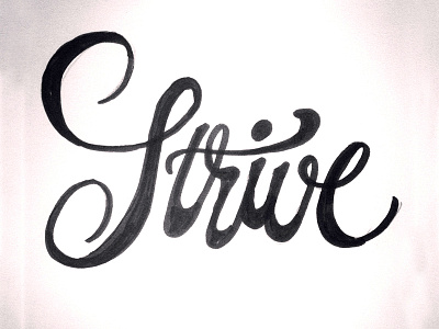 Strive brush casual lettering script