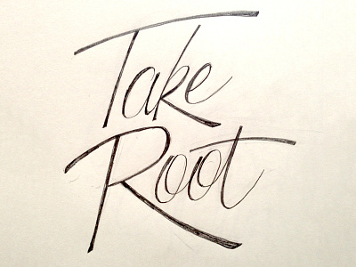 Take Root casual lettering