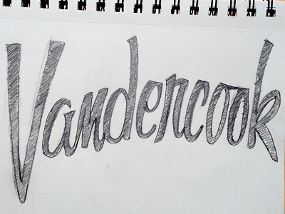 Vandercook casual lettering