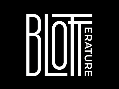 Blotterature Literary Magazine condensed ligature type