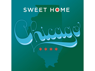 Sweet Home Chicago chicago illinois stars sticker travel