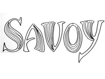 Savoy Lettering Sketch casual lettering