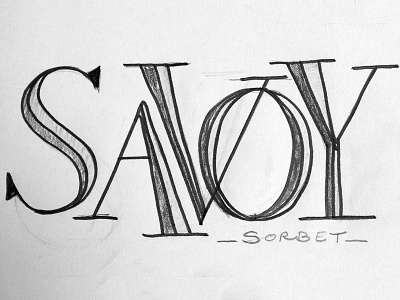 Savoy Lettering Sketch bevel lettering modern seif