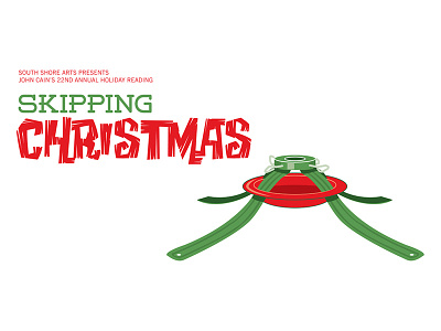 Skipping Christmas Invitation christmas holiday illustration invite