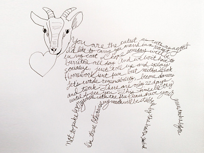 Goat Letter calligraphy goat letter lettering