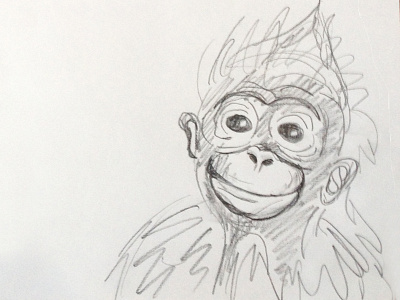 Monkey sketch drawing monkey sketch