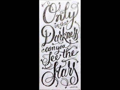 Darkness Lettering casual lettering quote script