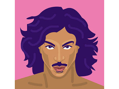 Prince Icon icon illustration music portrait prince purple star vector