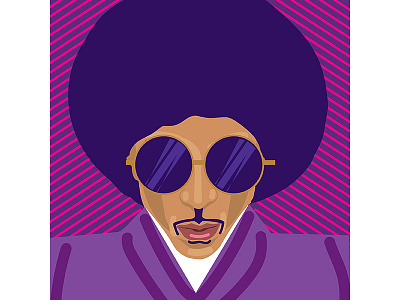 Prince Icon icon illustration music portrait prince purple star vector