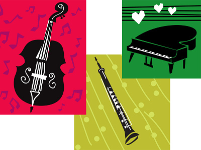 Music Icons icon illustration instrument music vector