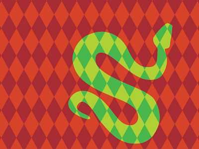 Harlequin Snake animal illustration pattern snake vector