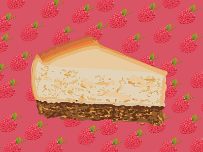 Cheesecake food illustration vector