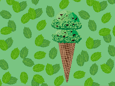 Mint Chocolate Chip Cone