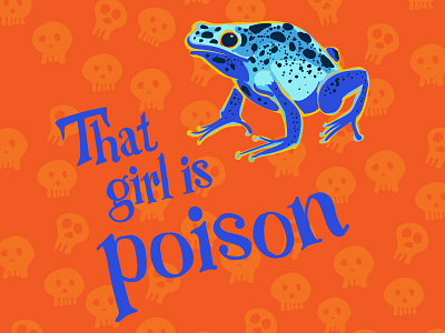 Tree Frog animal frog illustration lettering poison vector