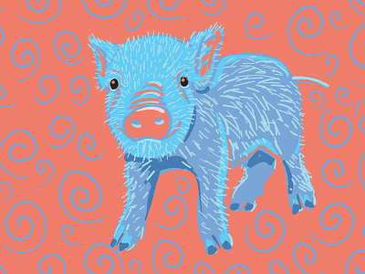 Piglet animal cute illustration pig vector