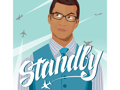 Standby illustration lettering theater vector