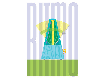 Ritmo (Rhythm) beat illustration italian metronome music pattern rhythm stripes time