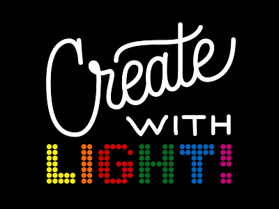 Create Lettering for a Light Board color lettering light script