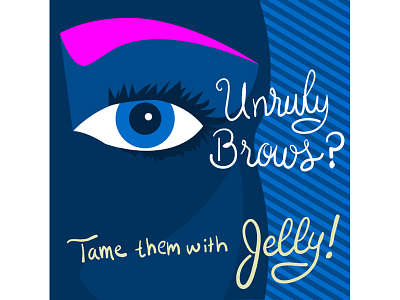 Unruly Brows graphic illustration lettering vector