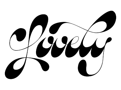 Lovely Lettering bespoke calligraphy cartouche lettering script vector