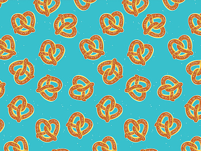 Repeat Pattern Pretzels food illustration pretzel salt