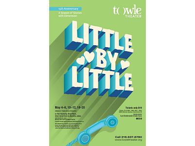 Little By Little lettering poster theater