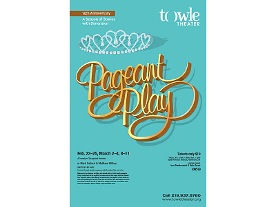 Pageant Play lettering poster theater