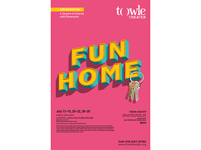 Fun Home lettering poster theater