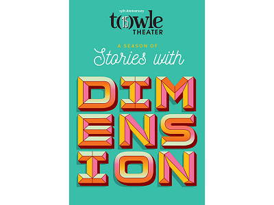 Stories with Dimension lettering poster theater