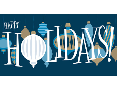 Lettered Holiday Card holiday illustration lettering vector