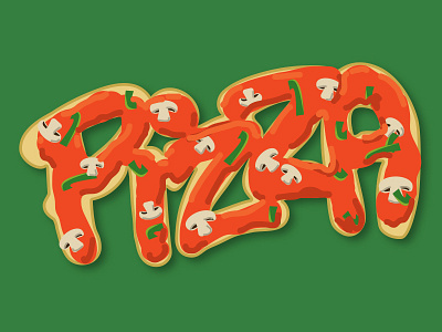 Pizza Lettering food lettering pizza