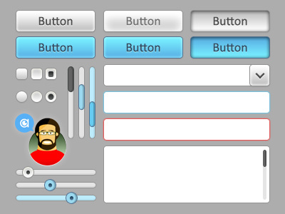 UI Elements button checkbox drop down error field multiline radio scroll slider text ui