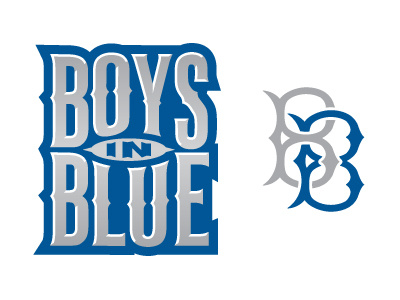 Boys in Blue Logo blue logo monogram
