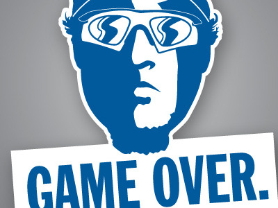"Game Over" logo for Eric Gagné baseball dodgers logo