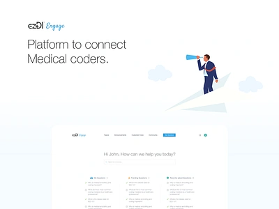 ezDI Engage community forum healthcare medical coders uiux