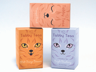 Tabby Teas ReDesign brand brand identity cat design graphic identity illustration layout packaging style