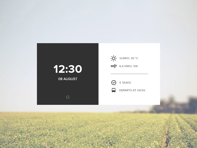 Today css date day gif html icons photograph settings tasks weather widget wunderlist