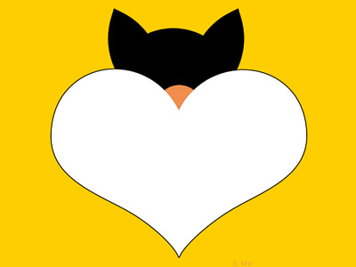 I Love Cat cat logo love