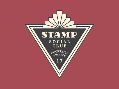 Stamp Identity Badge art badge bar deco speakeasy triangle