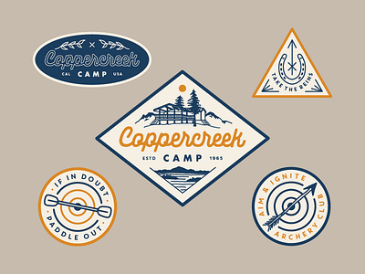 Coppercreek Camp Patches by Kylie Sky Souza for Commence Studio on Dribbble