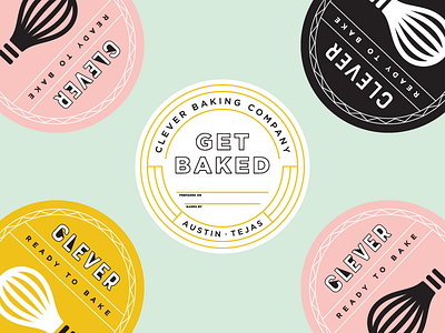 👩🏽‍🍳🥧 Get Baked austin baking clever lightbulb sticker texas whisk