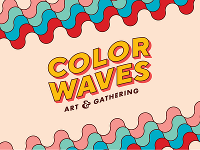Color Waves Identity 🏳️‍🌈 branding curator identity logo new york peachy typography waves