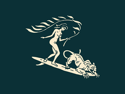 Shredding Partners apparel beach brooklyn design graphics illustration linework new york nude panther portugal seaweed surfboard surfing travel woman